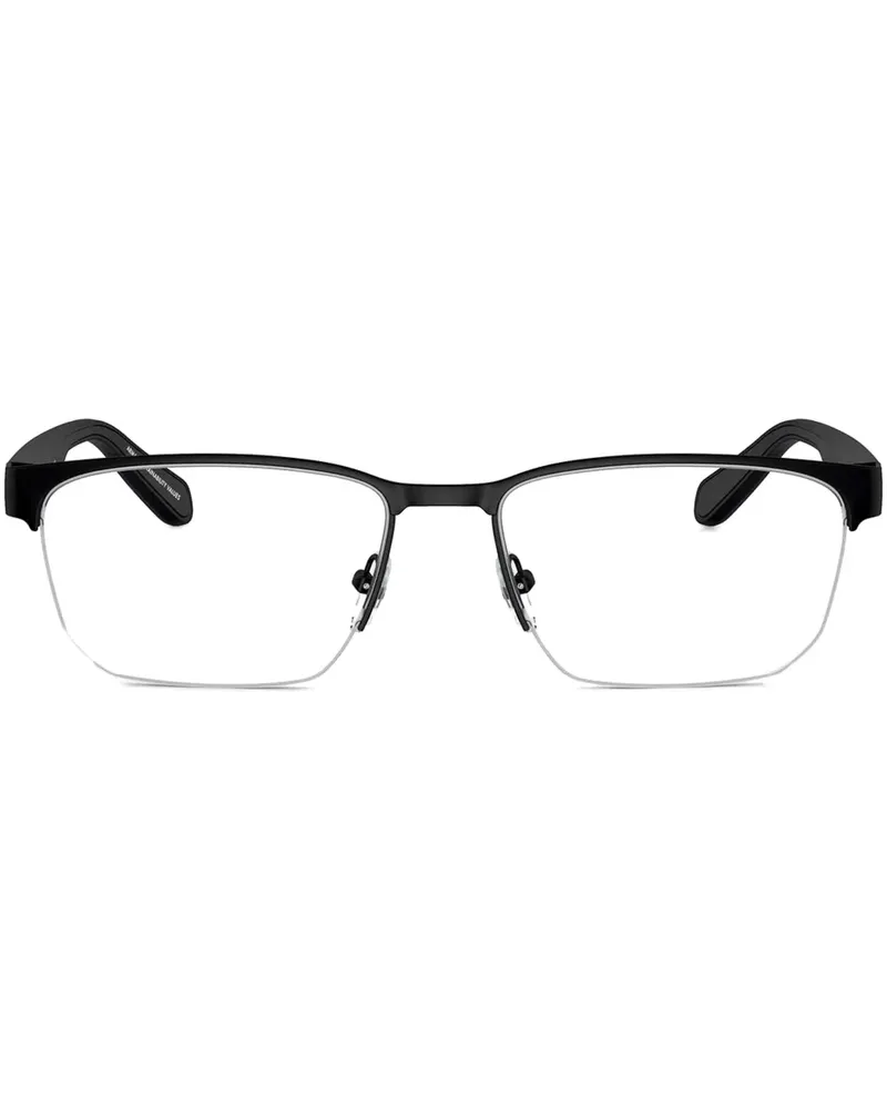 Emporio Armani Brille mit Logo-Gravur - Schwarz Schwarz