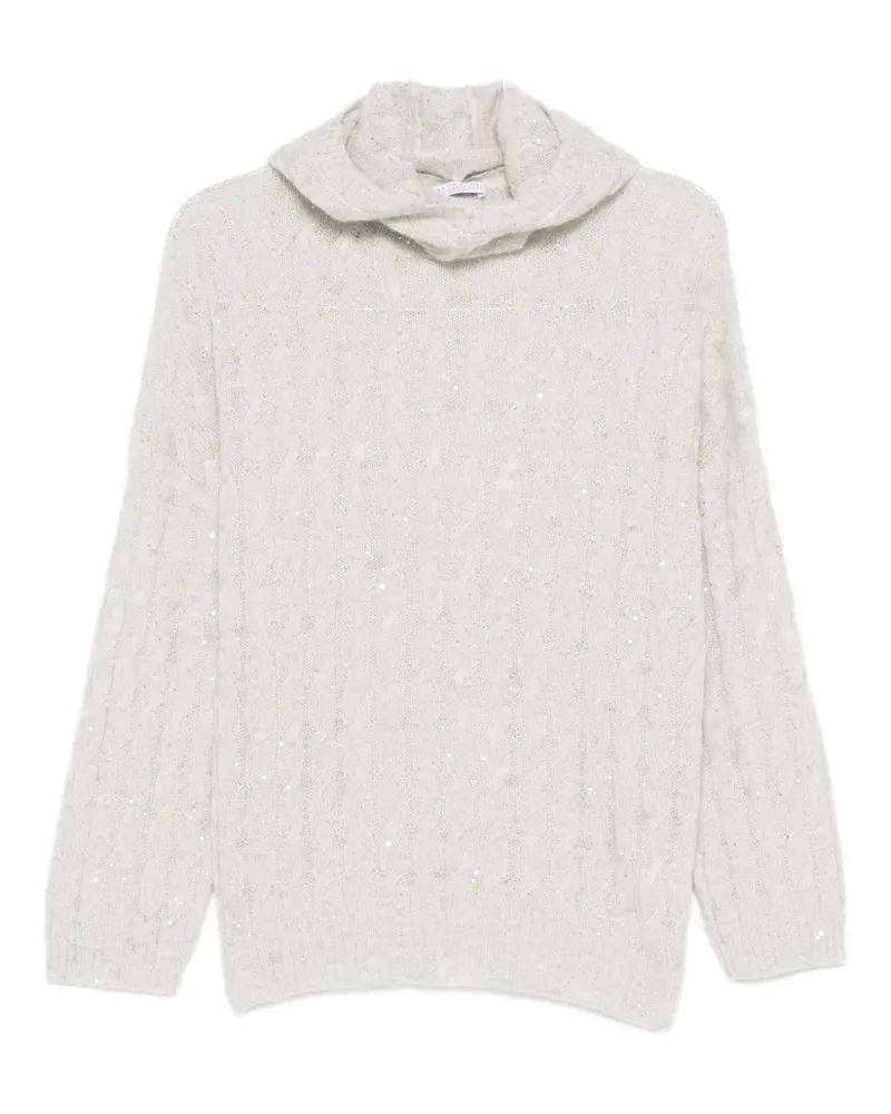 Brunello Cucinelli Sweatshirt mit Pailletten - Grau Grau