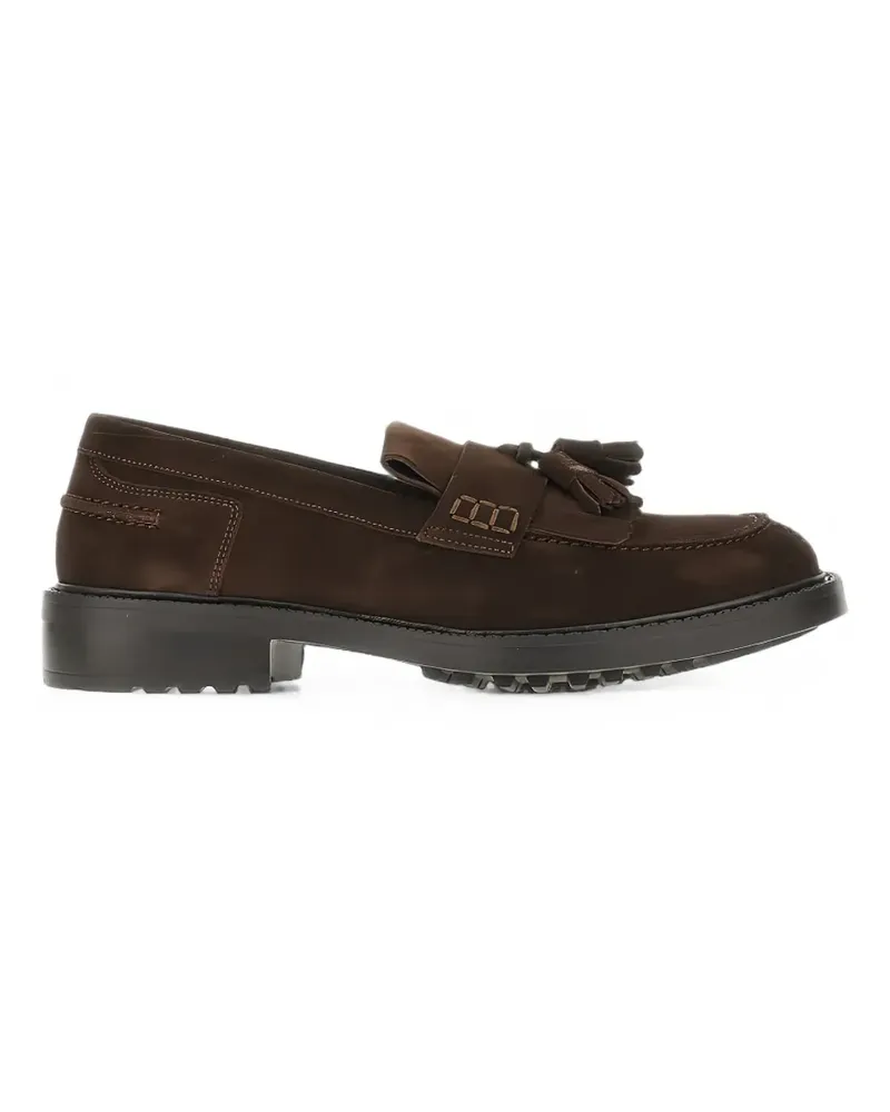 CALCE fringe-detail tassel loafers - Braun Braun