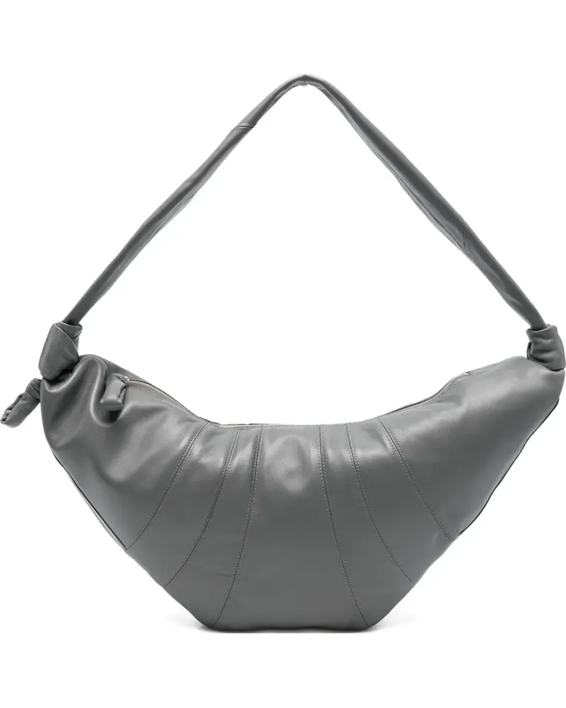 Christophe Lemaire Croissant Schultertasche mit Knoten - Grau Grau