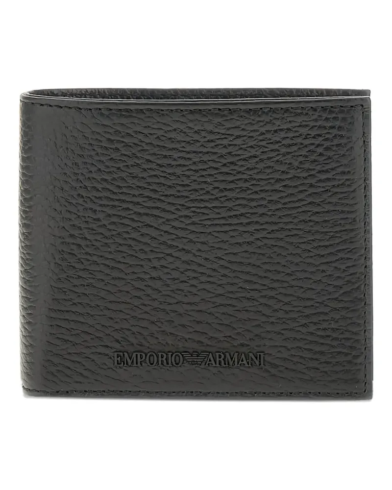 Emporio Armani Texturiertes Portemonnaie - Schwarz Schwarz