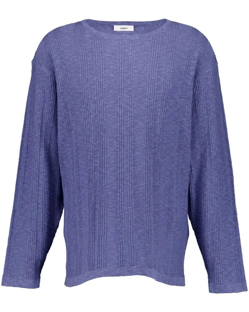 COMMAS Fein gestrickter Pullover Blau