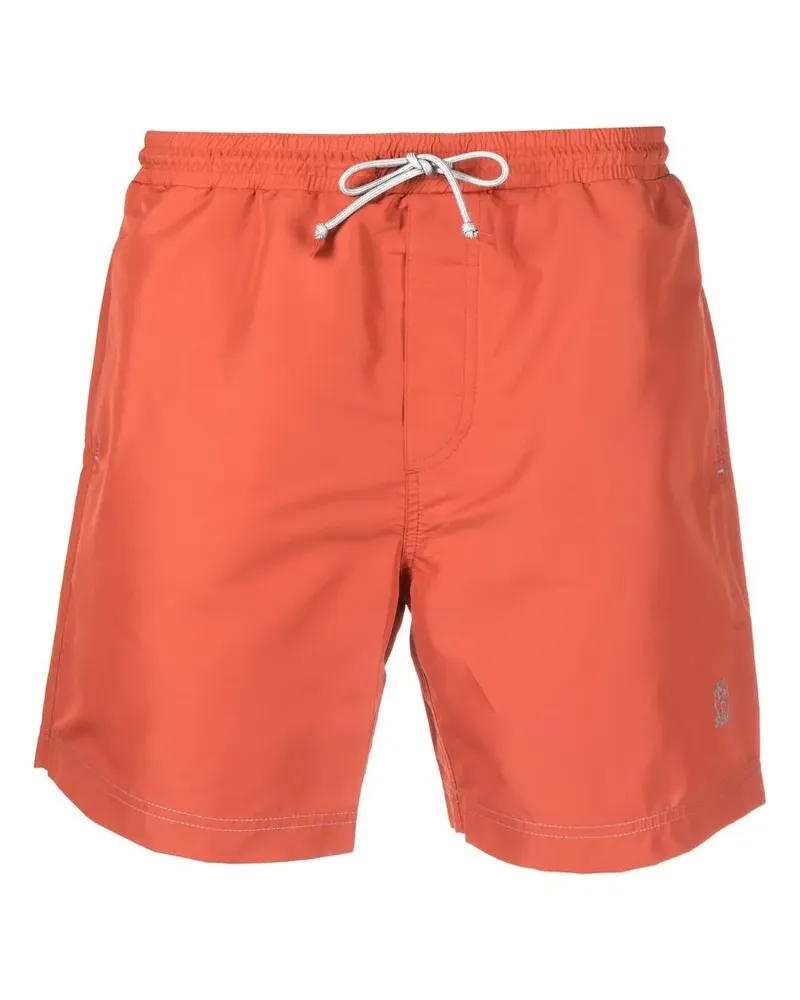 Brunello Cucinelli Badeshorts mit Kordelzug - Orange Orange