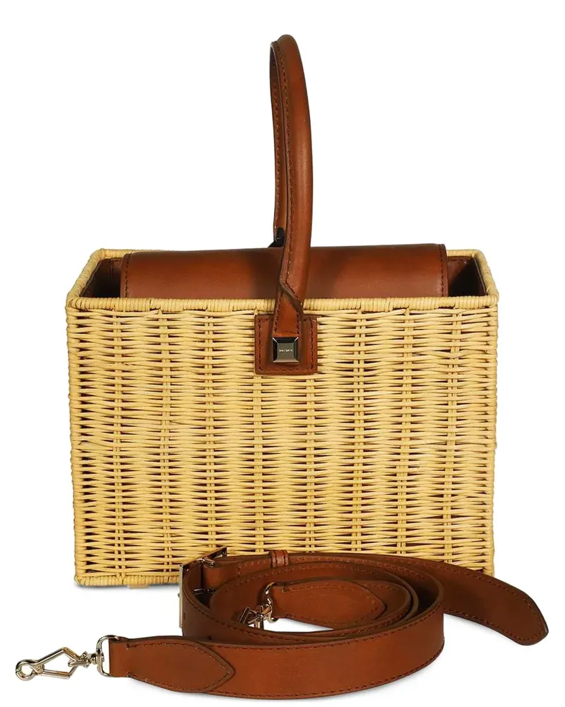 Max Mara Shopper aus Bast - Nude Nude