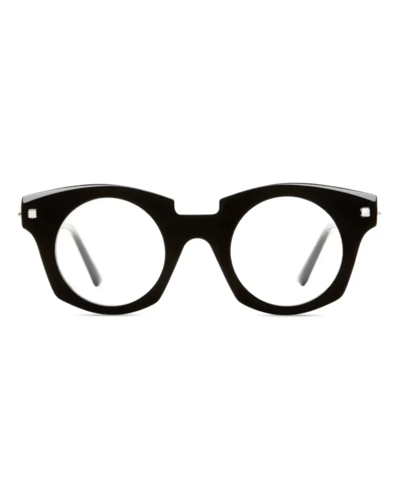 KUBORAUM J6 Brille mit rundem Gestell - Schwarz Schwarz