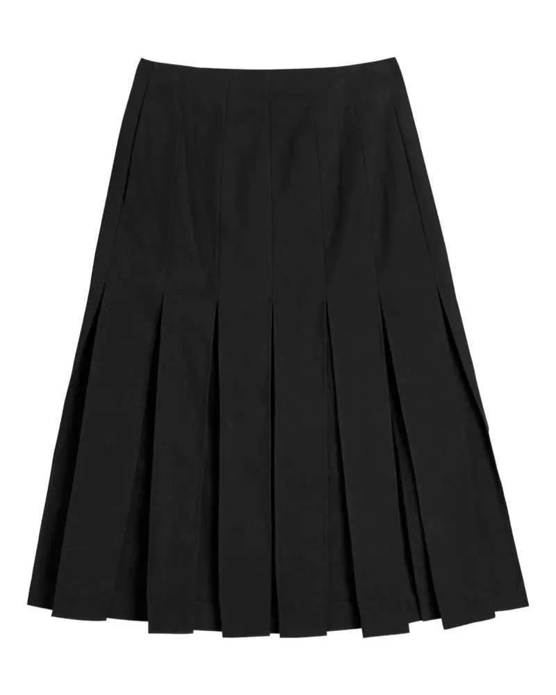 Simone Rocha pleated midi skirt - Schwarz Schwarz