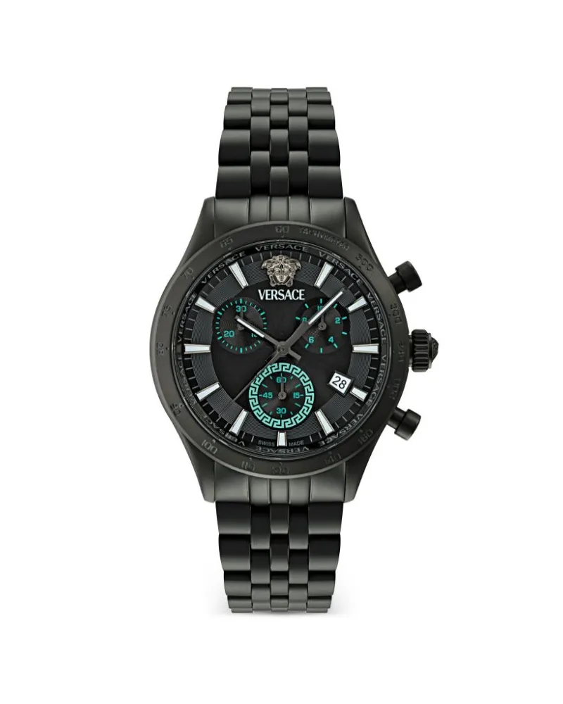 Versace V-Code 40mm - Schwarz Schwarz