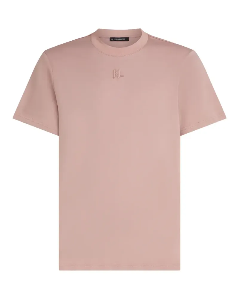 Karl Lagerfeld T-Shirt mit Logo-Stickerei - Rosa Rosa