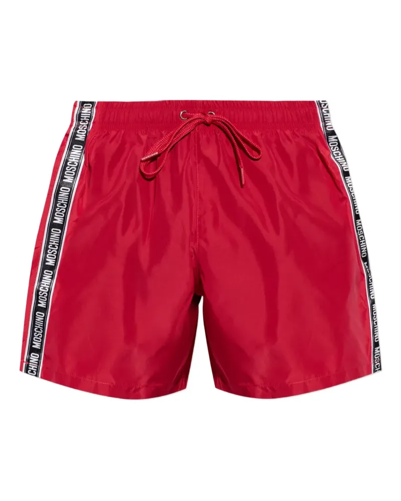 Moschino logo-tape swim shorts - Rot Rot