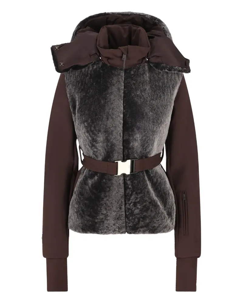 Fendi Gefütterte Shearling-Jacke - Braun Braun