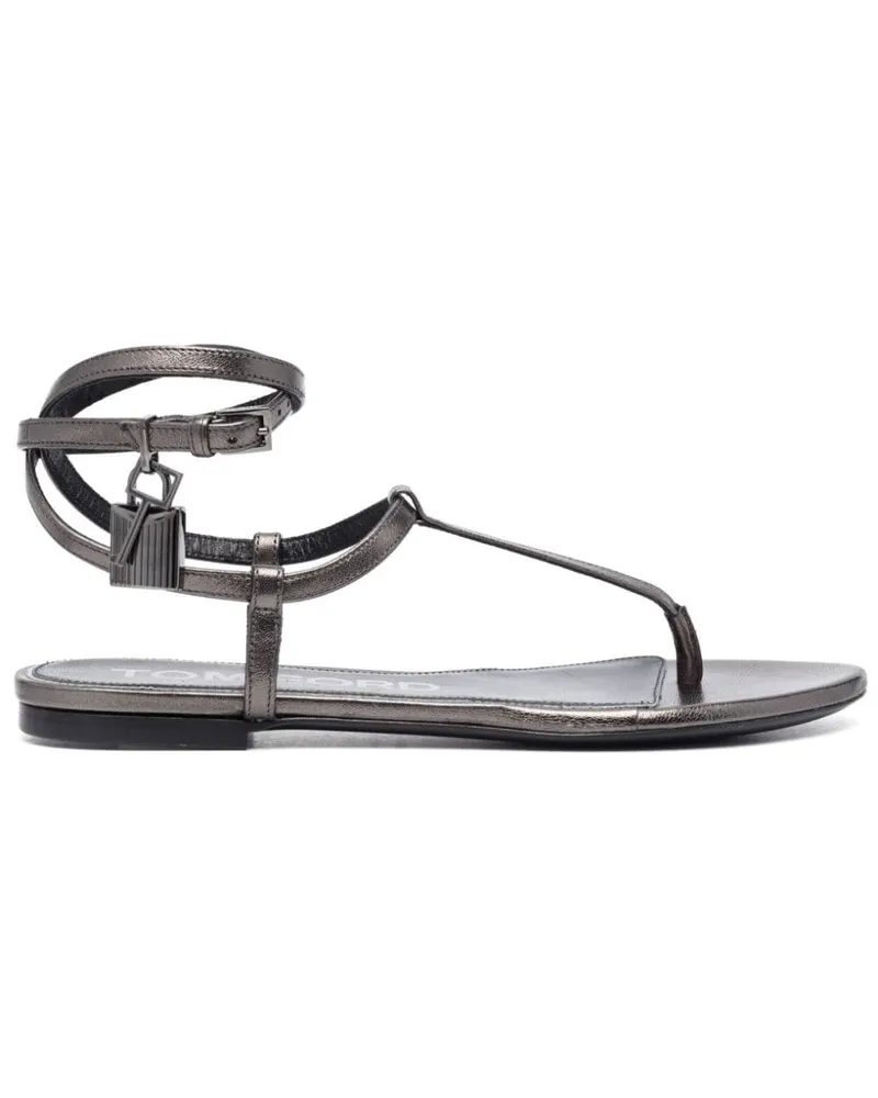 Tom Ford Flache Sandalen - Grau Grau