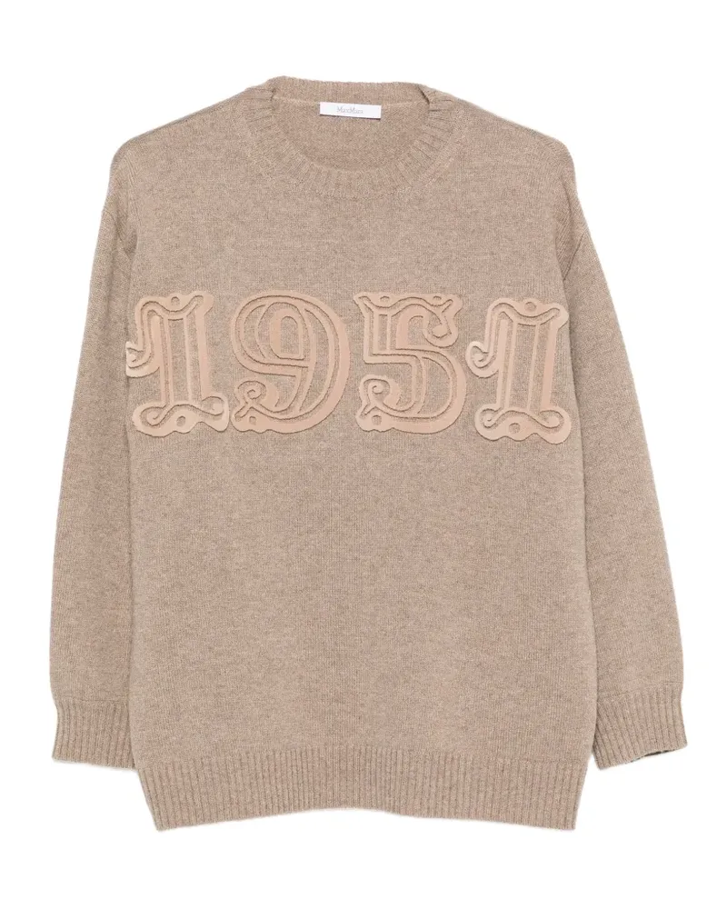 Max Mara Pullover mit Patch - Nude Nude