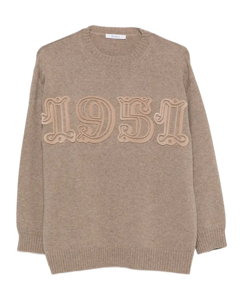 Max Mara Pullover mit Patch - Nude Nude