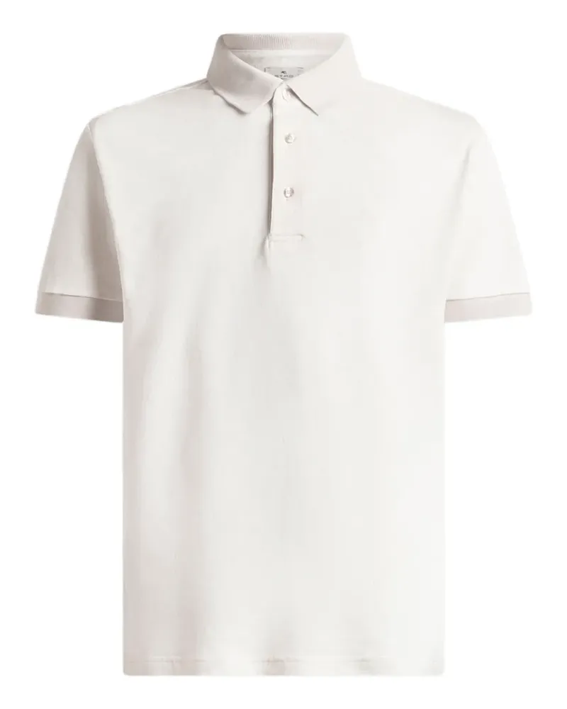 Etro arnica-motif cotton polo shirt - Nude Nude