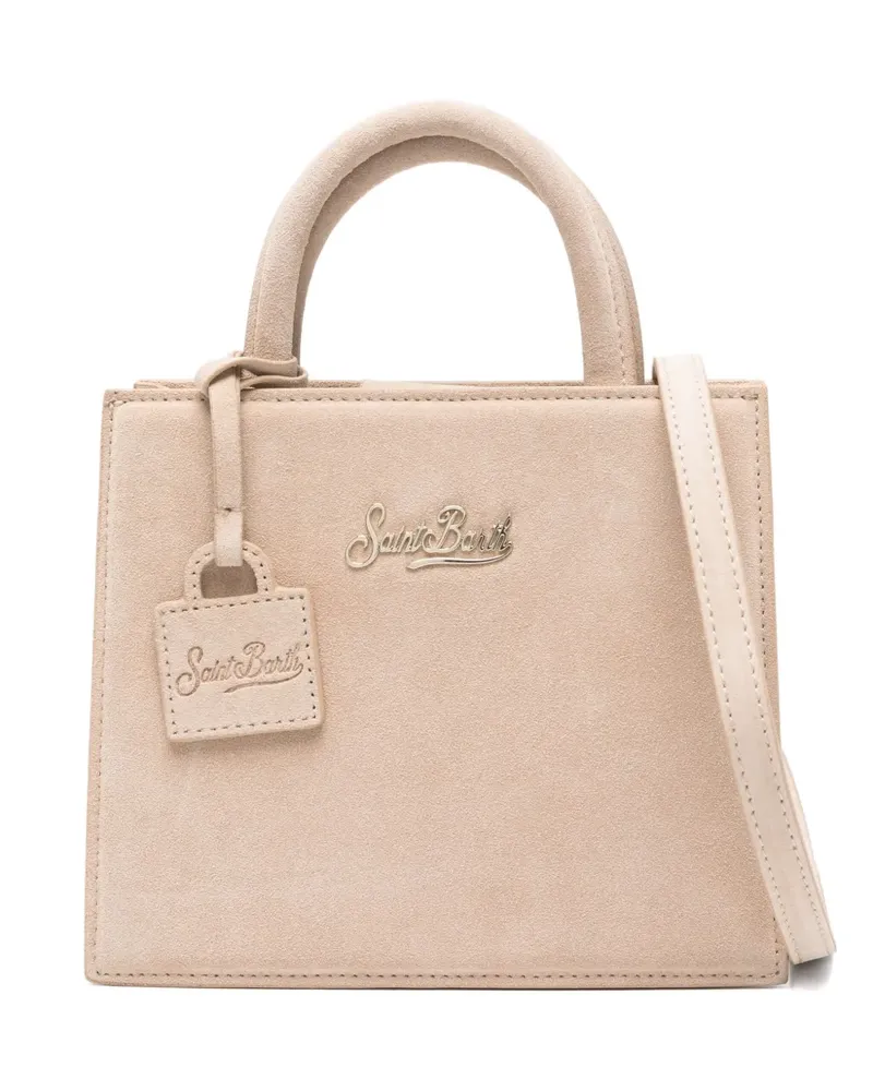 MC2 Saint Barth mini Shop suede tote bag - Nude Nude