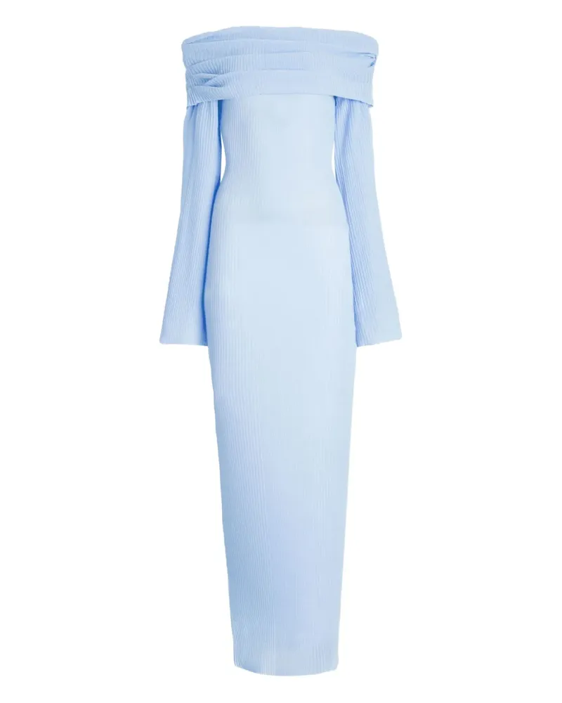 SER.O.YA Schulterfreies Galleria Maxikleid - Blau Blau