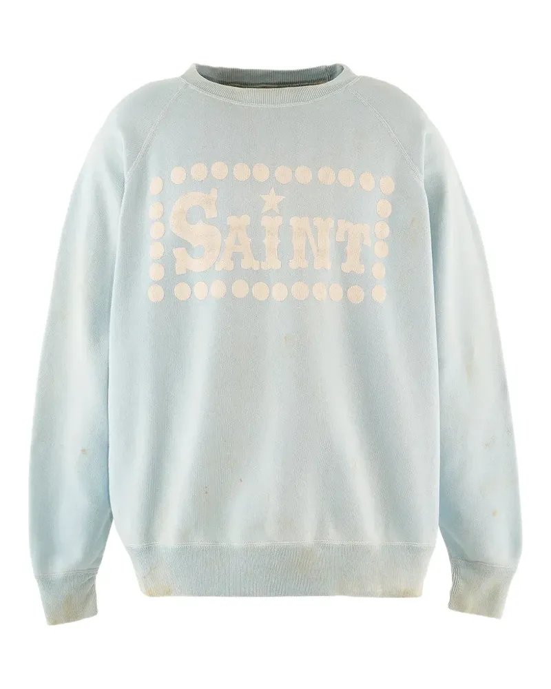 SAINT MXXXXXX Pullover mit Logo-Print - Blau Blau