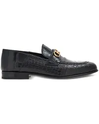 Ferragamo Loafer mit Gancini-Spange Schwarz