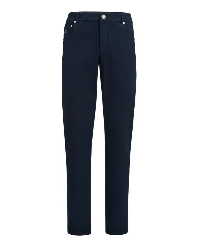 Brunello Cucinelli Jeans mit Logo-Stickerei - Blau Blau