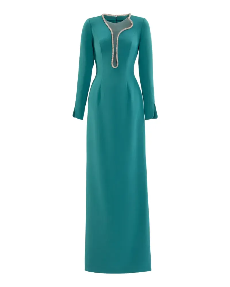 Saiid Kobeisy Kleid mit Kristallen - Grün Grün