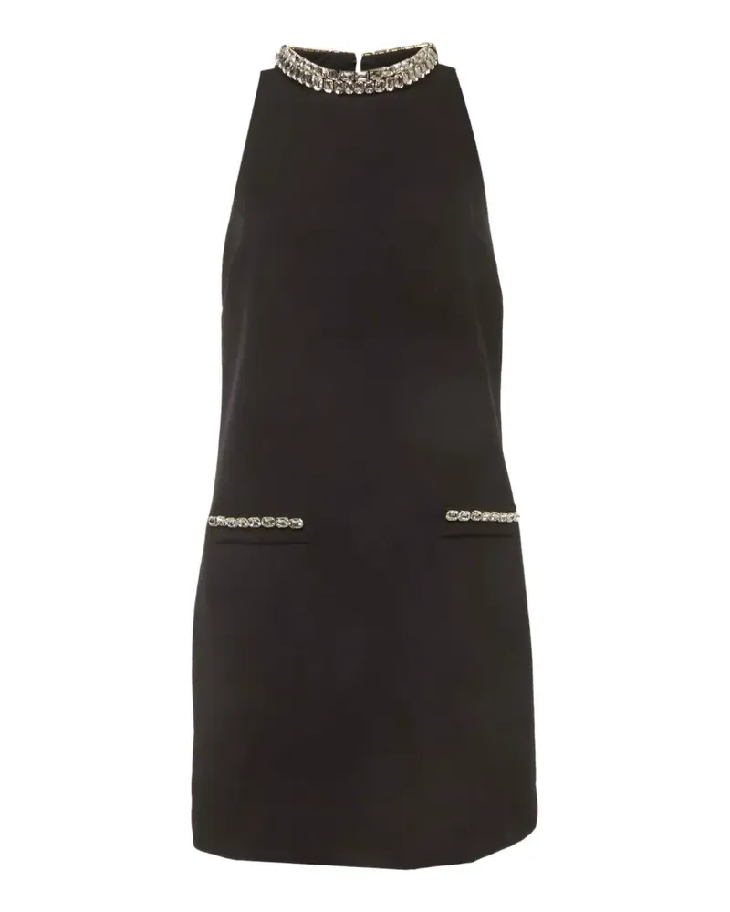 Sandro crystal-embellished crepe mini dress - Schwarz Schwarz