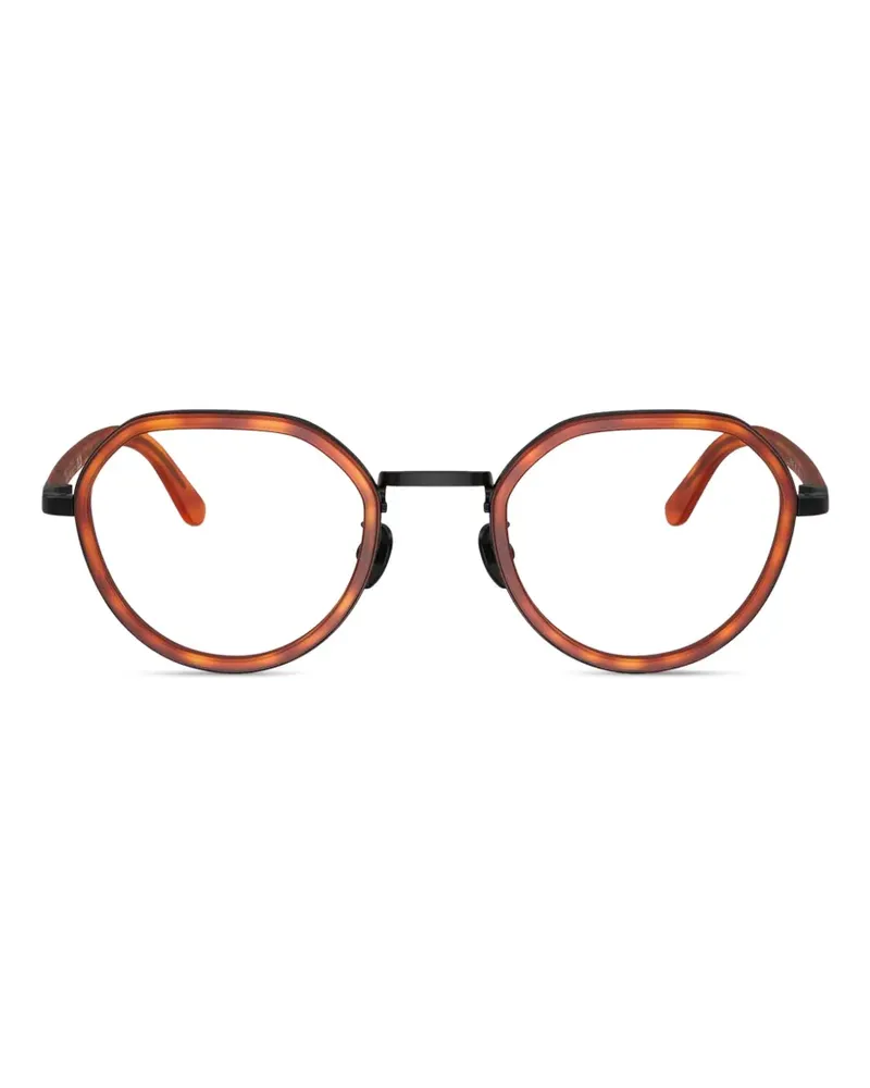 Giorgio Armani round-frame tortoiseshell glasses - Braun Braun