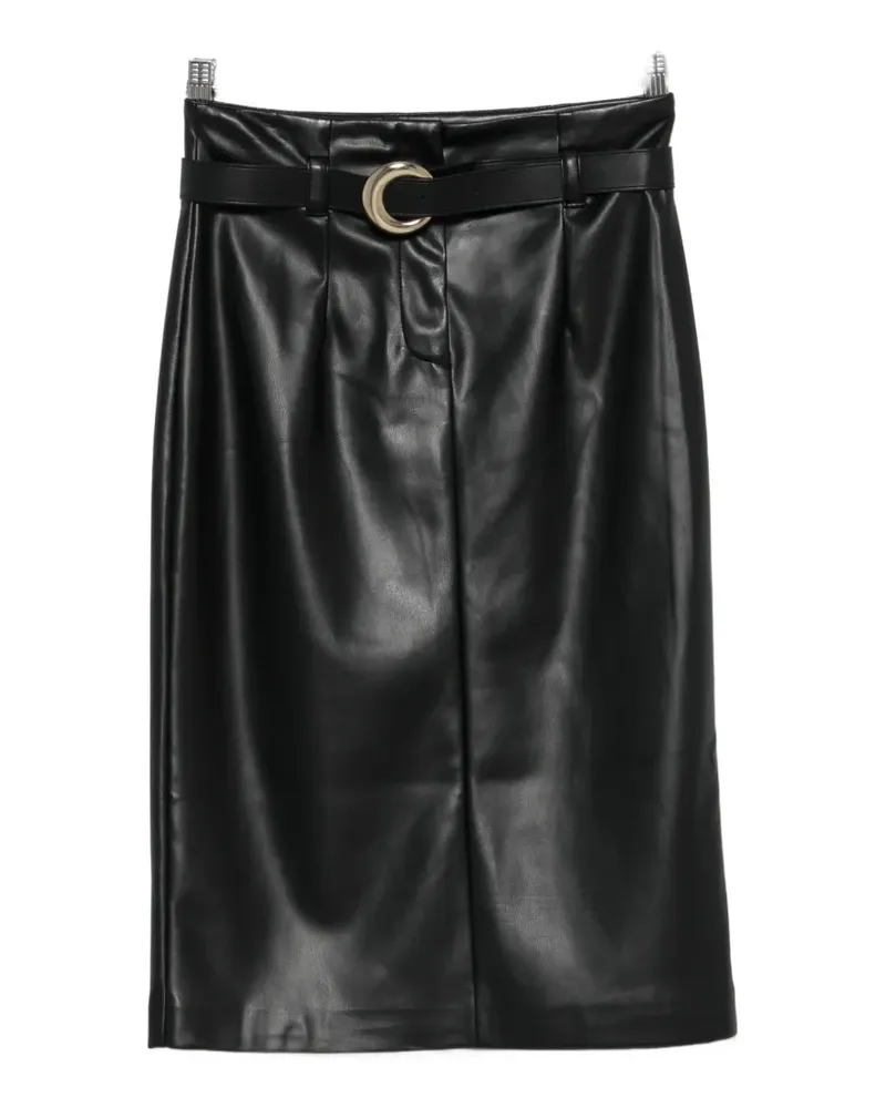 IMPERIAL belted faux-leather skirt - Schwarz Schwarz