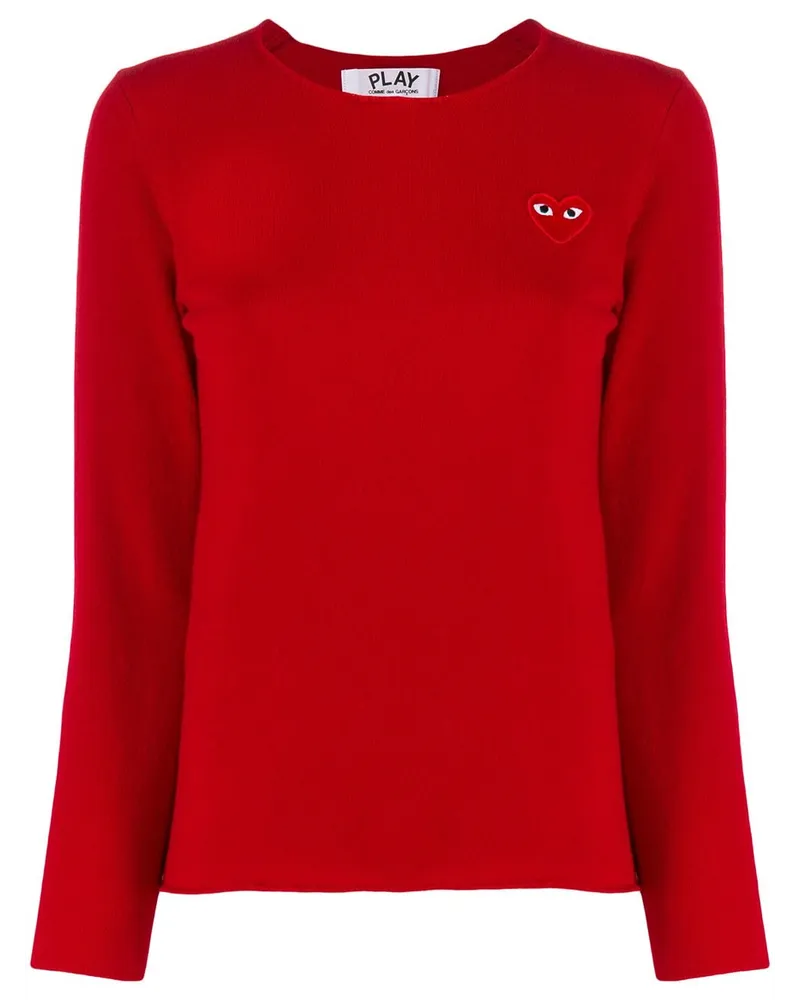 Comme des Garçons Pullover mit Herzapplikation - Rot Rot