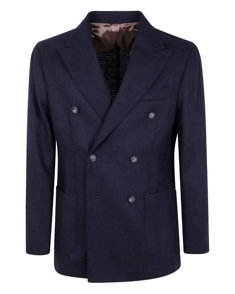 BARBA double-breasted blazer - Blau Blau