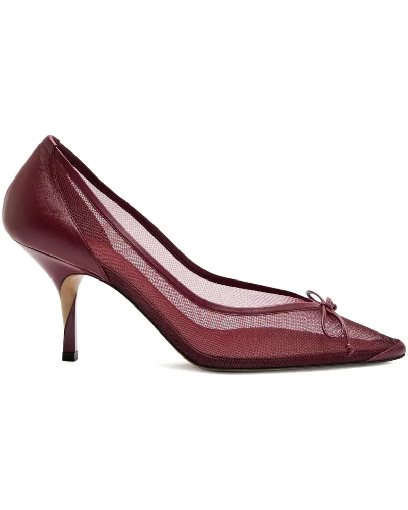 Jacquemus Tourni point-toe bow-detail pumps - Rot Rot