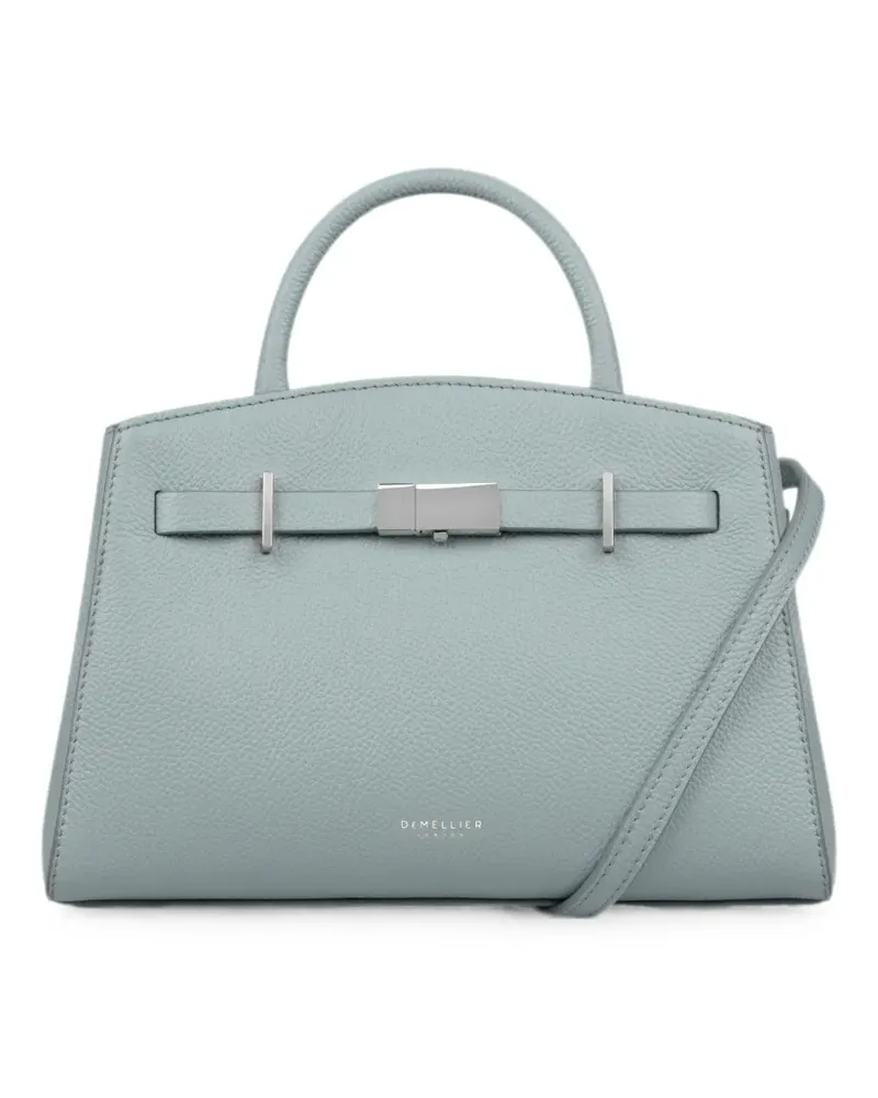 DeMELLIER Kleine Hudson Tote Bag aus Kornleder - Blau Blau