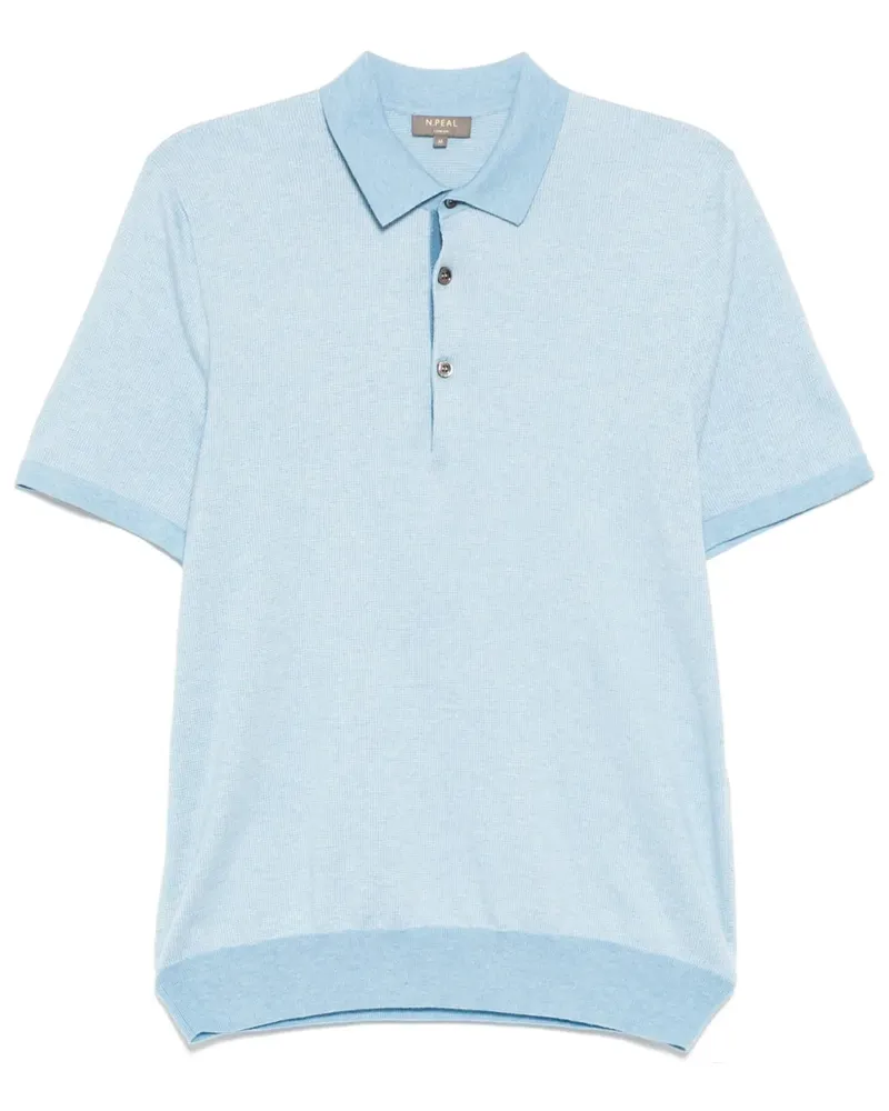 N.Peal Polzeath Birdseye Poloshirt - Blau Blau