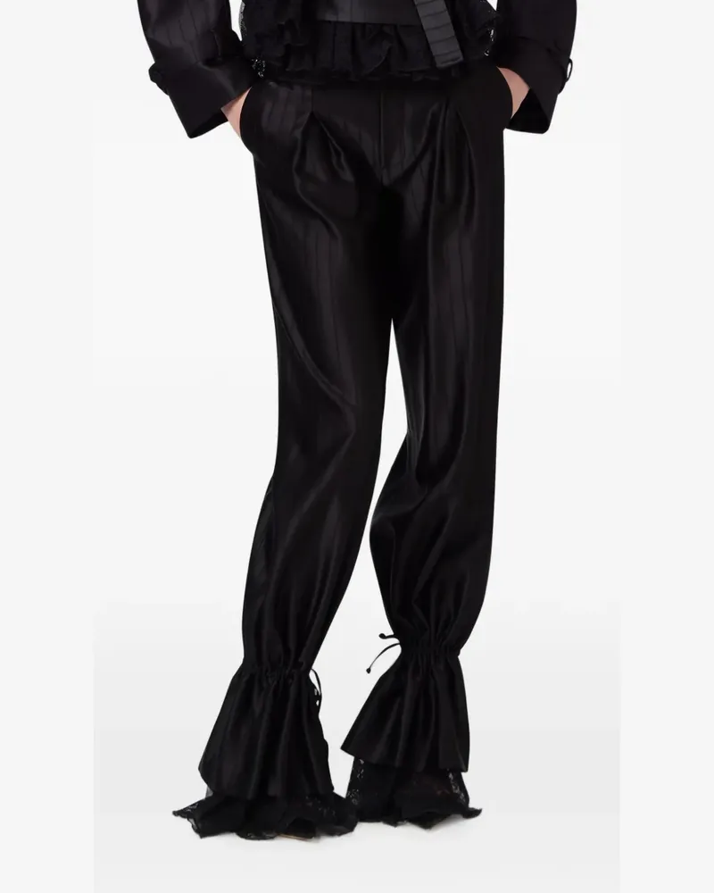 Giuseppe di Morabito Hose mit Rüschen - Schwarz Schwarz