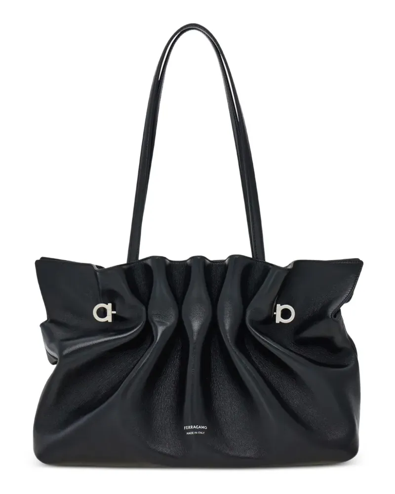 Ferragamo Weiche Tasche (M) - Schwarz Schwarz