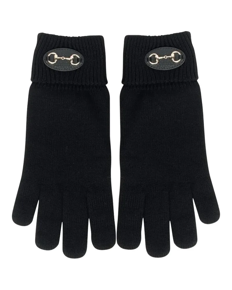 Gucci Handschuhe mit Horsebit-Detail - Schwarz Schwarz