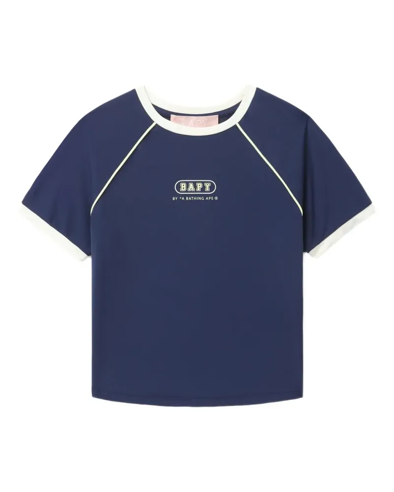 BAPE T-Shirt mit Kontrasteinsätzen - Blau Blau