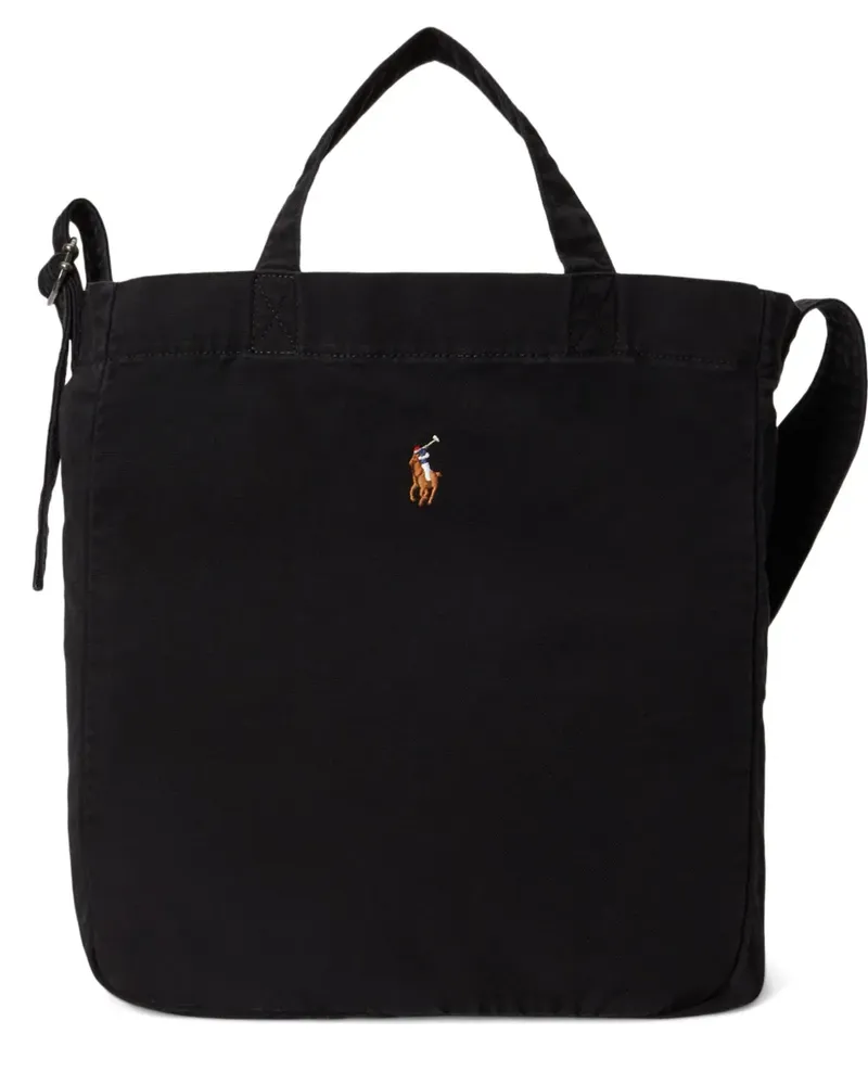 Ralph Lauren logo-embroidered tote bag - Schwarz Schwarz