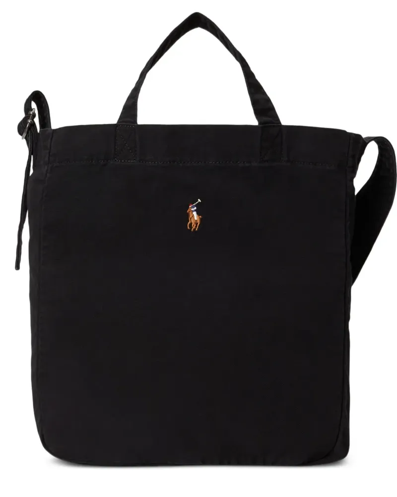 Ralph Lauren Shopper mit Logo-Stickerei - Schwarz Schwarz