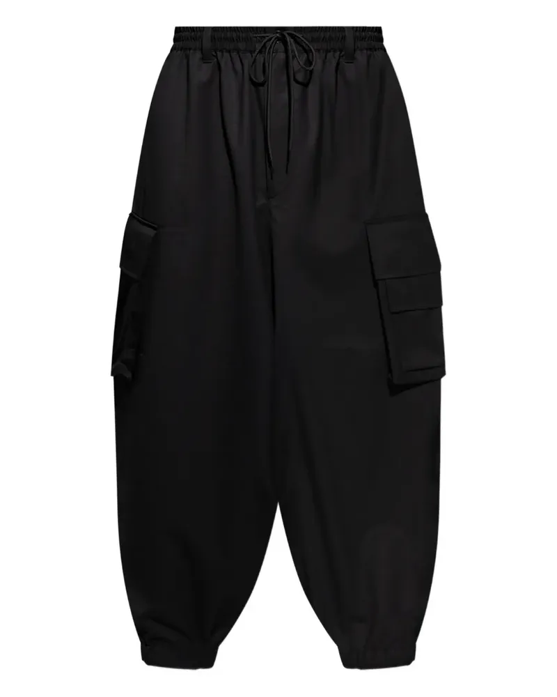 Y-3 Cargohose mit Kordelzug - Schwarz Schwarz