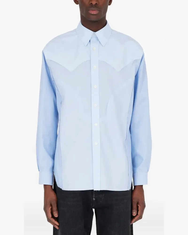 Maison Margiela Hemd mit Kontrasteinsätzen - Blau Blau