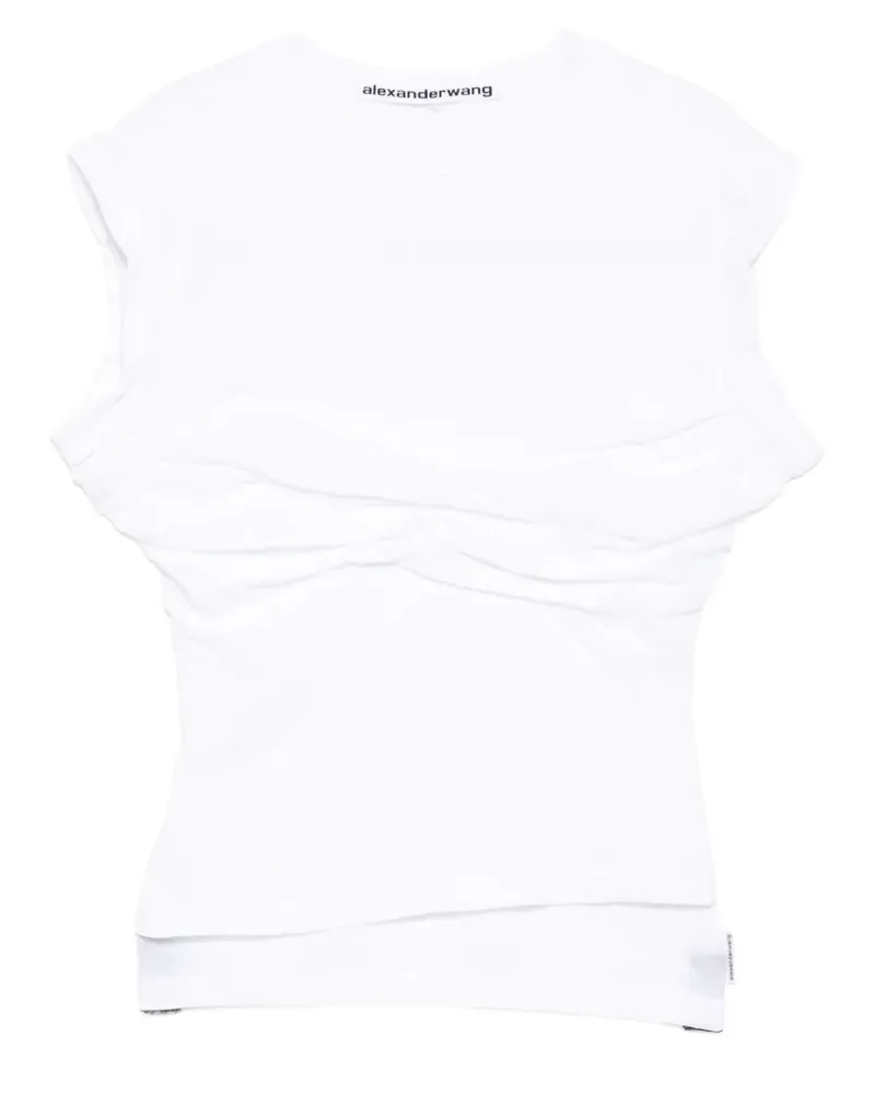 Alexander Wang twist-bust layered tank - Weiß Weiß