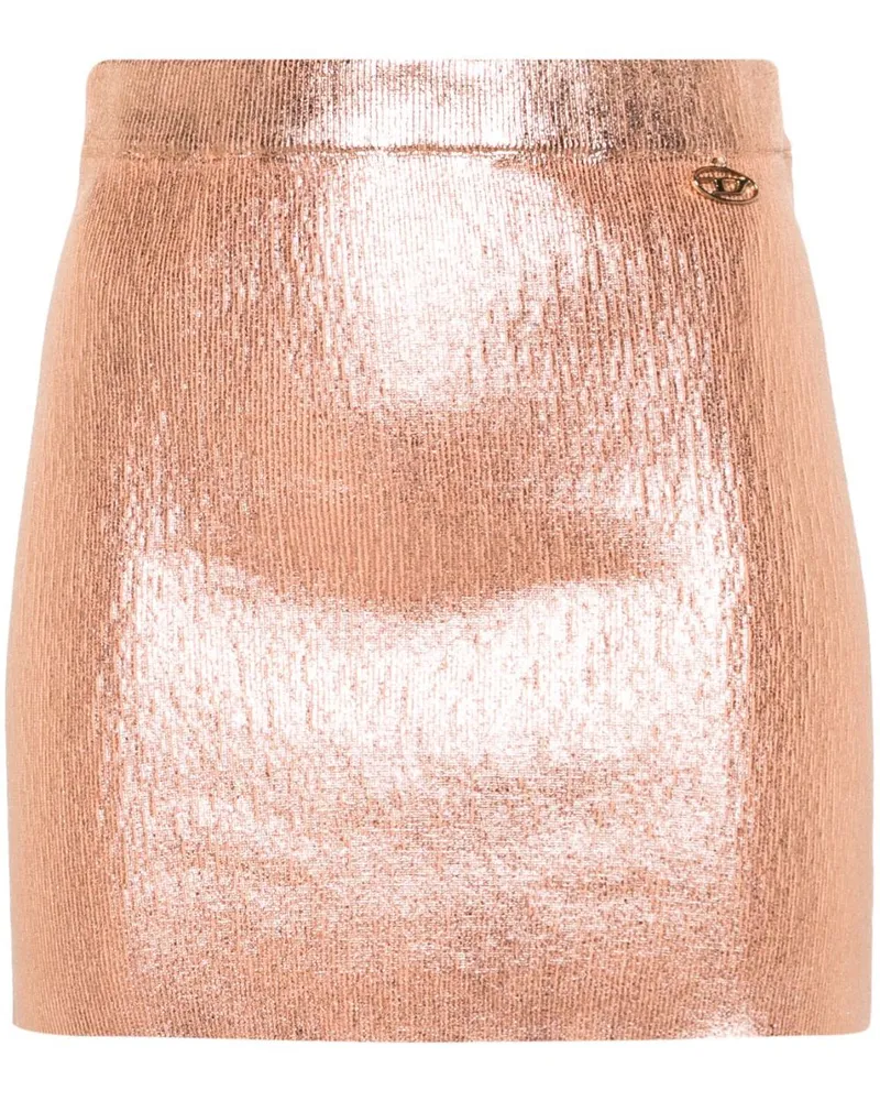Diesel Folierter BR Onerva Minirock - Orange Orange