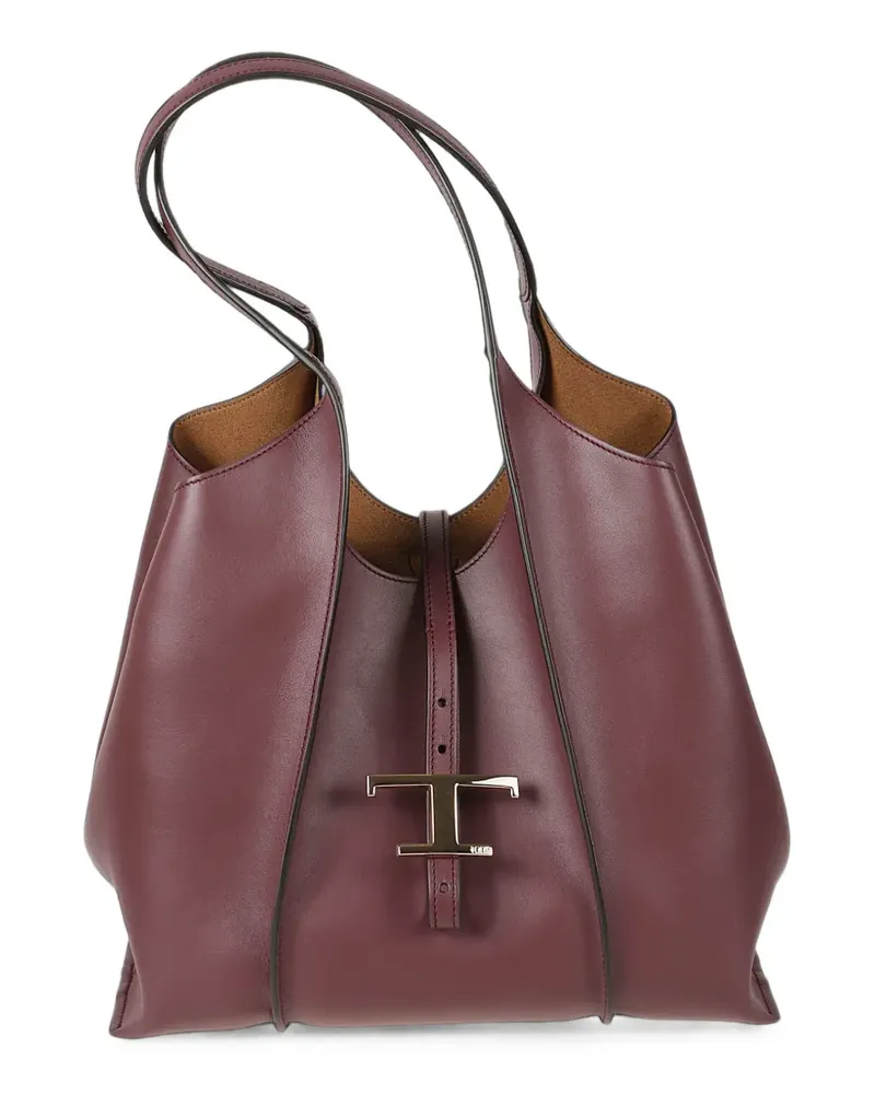 TOD'S T Timeless leather tote bag - Rot Rot