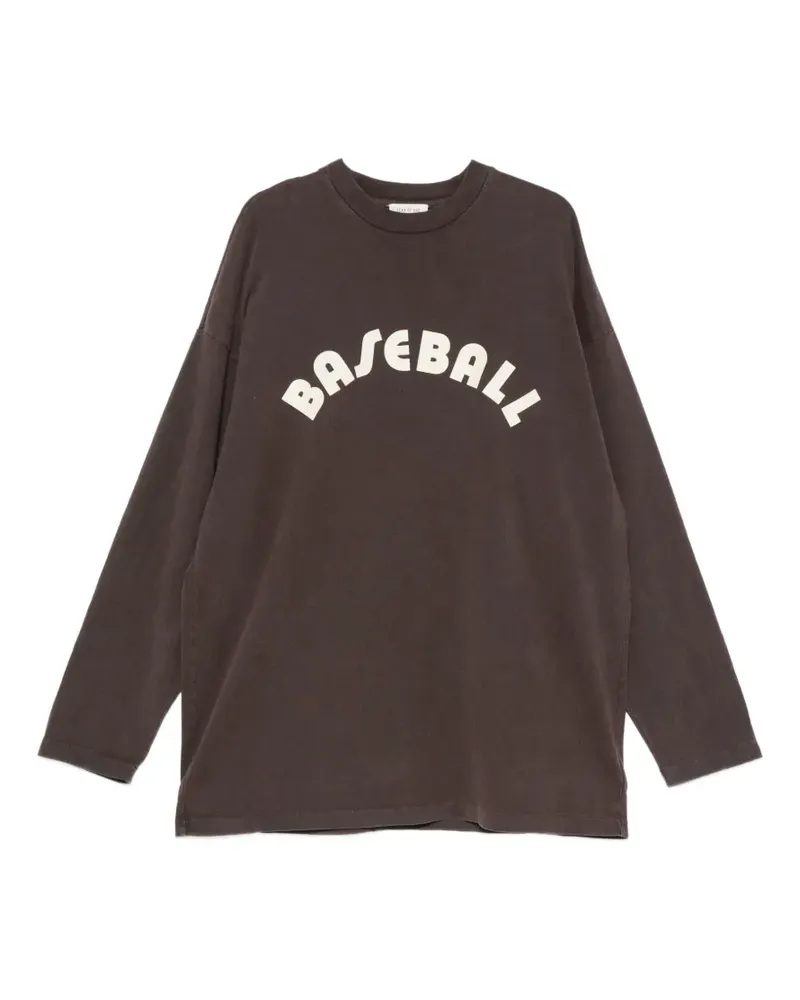 Fear of God logo-print long-sleeve T-shirt - Braun Braun