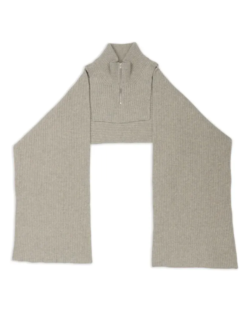 Maison Margiela Gerippter Schal mit Reißverschluss - Nude Nude