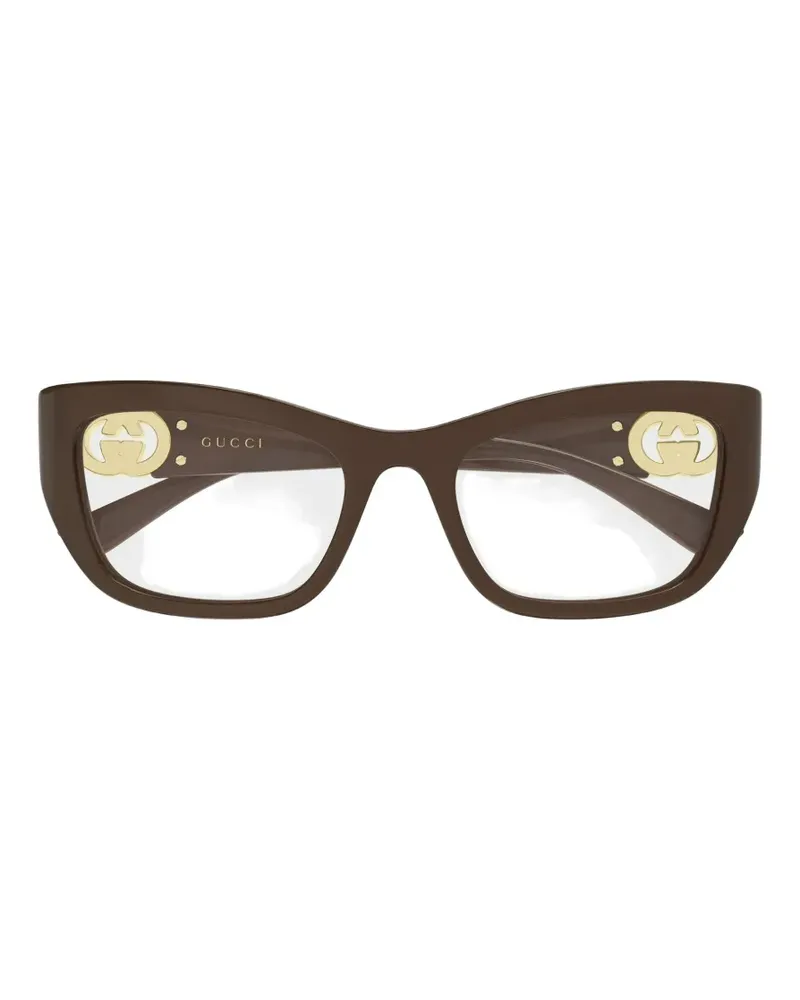 Gucci Interlocking G cat-eye glasses - Braun Braun