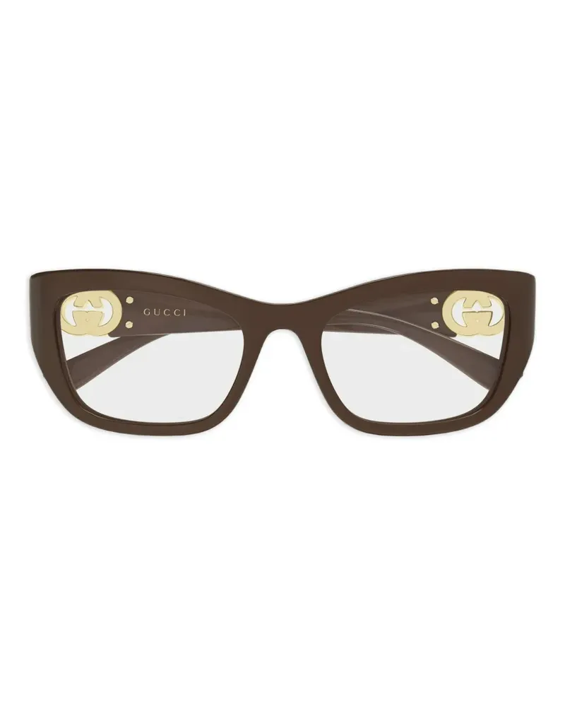 Gucci Interlocking G cat-eye glasses - Braun Braun