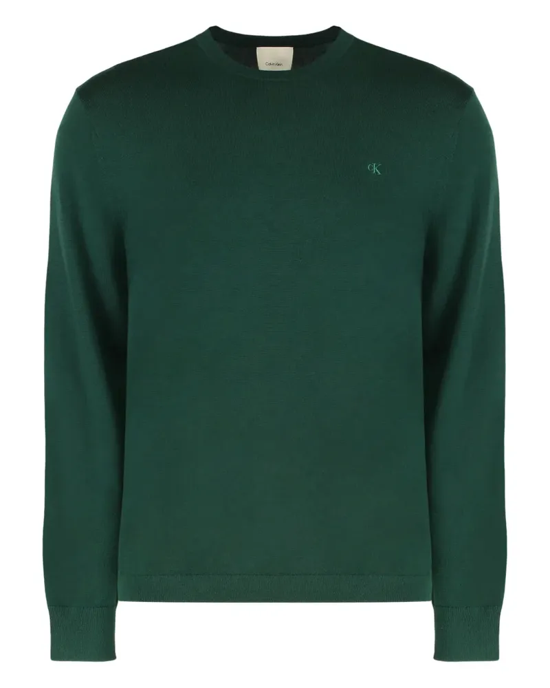Calvin Klein embroidered crew-neck sweater - Grün Grün