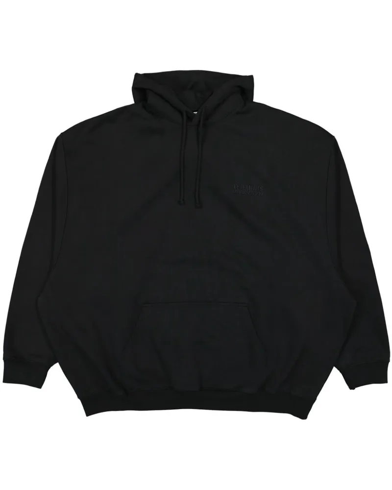 VETEMENTS Hoodie mit Logo-Stickerei - Schwarz Schwarz