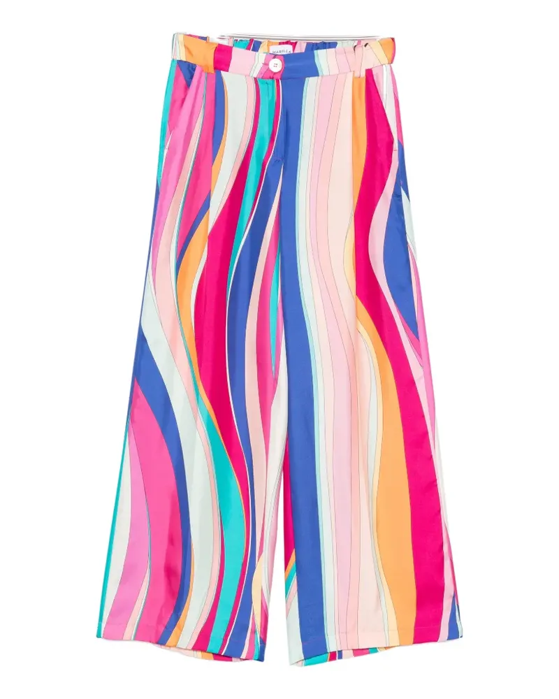 MARELLA Opossum abstract-print trousers - Rosa Rosa